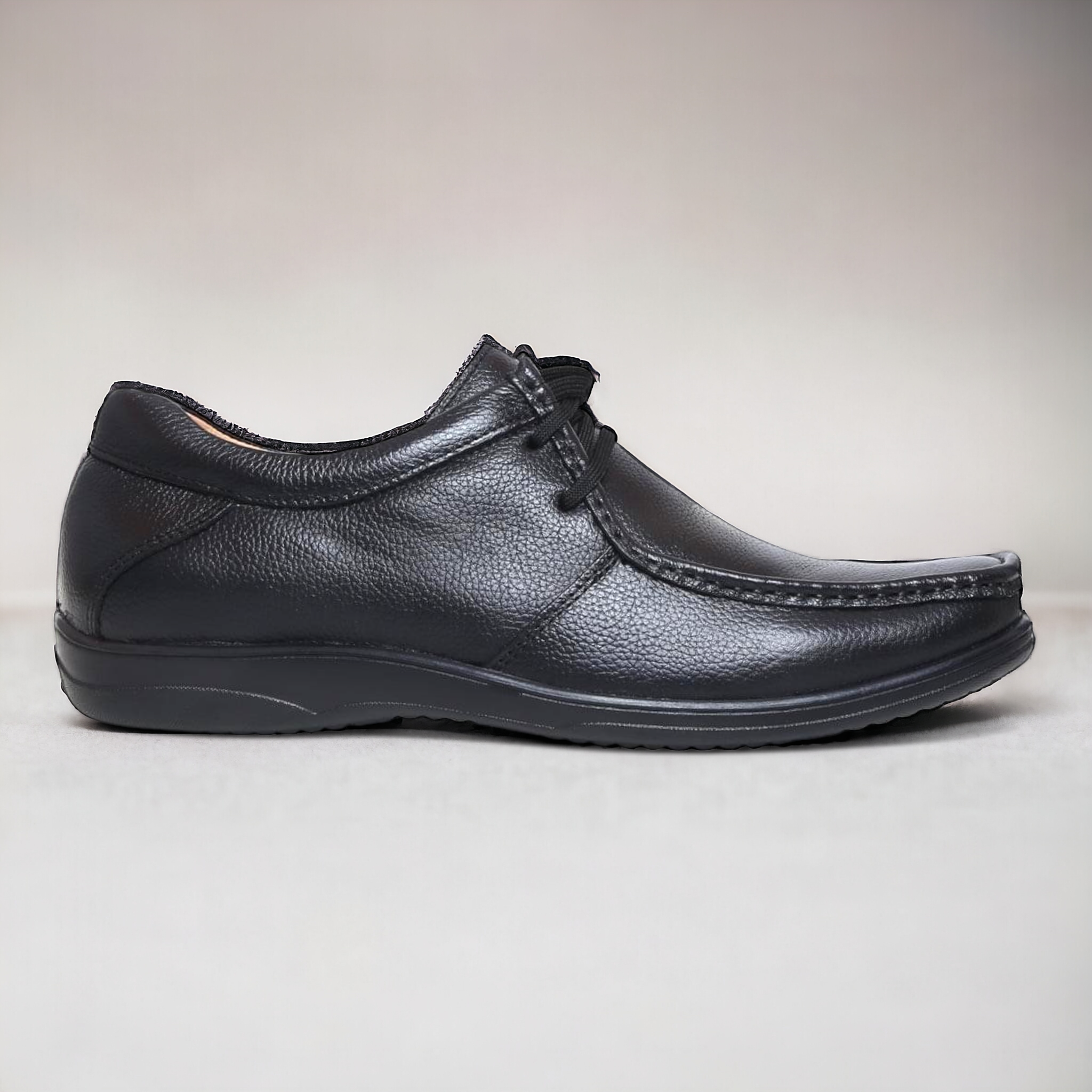ZOOM D2570 BLACK Men's Casual Lace Up Leather Shoes - qivii