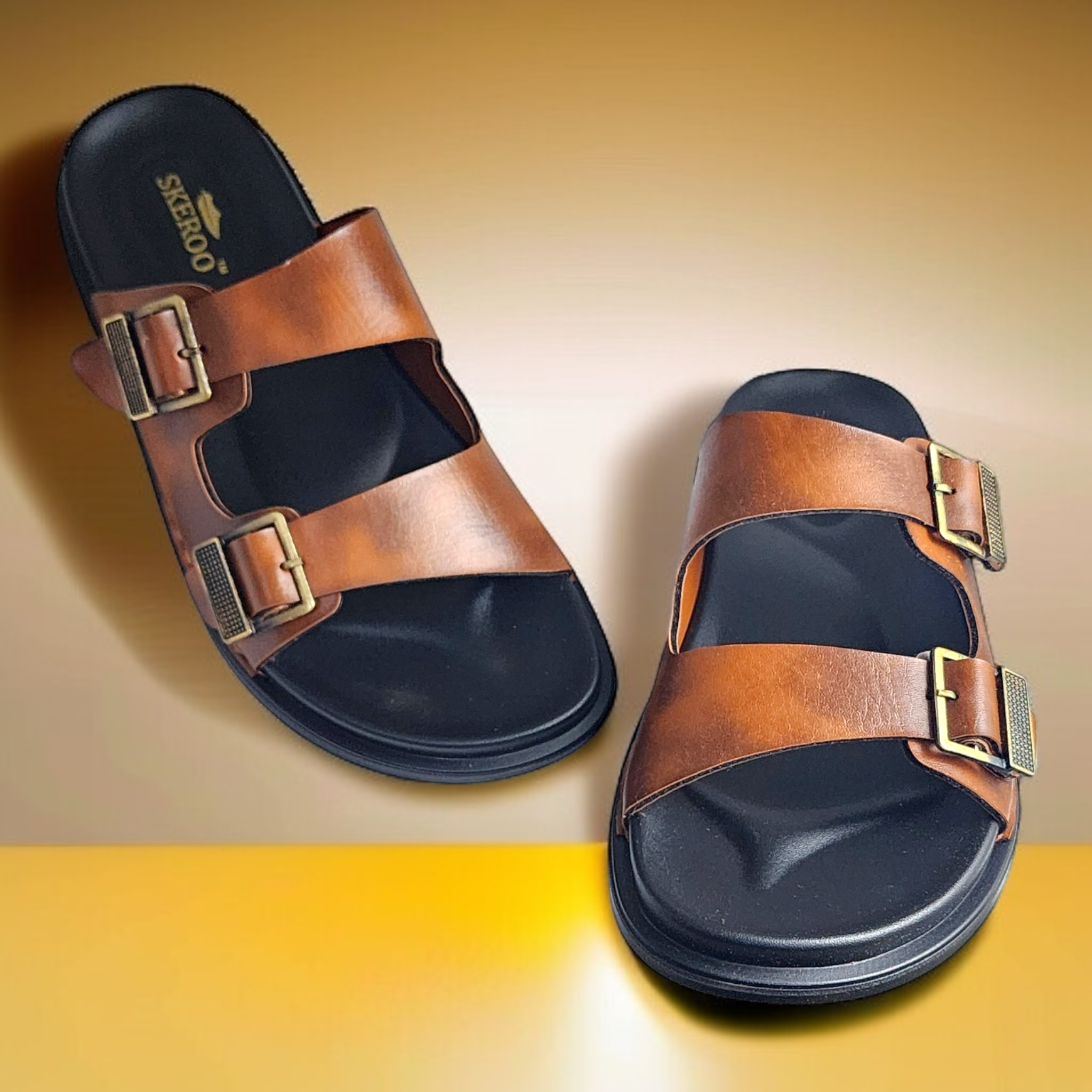 SKEROO 6402 TAN Men's Leather Chapple - qivii