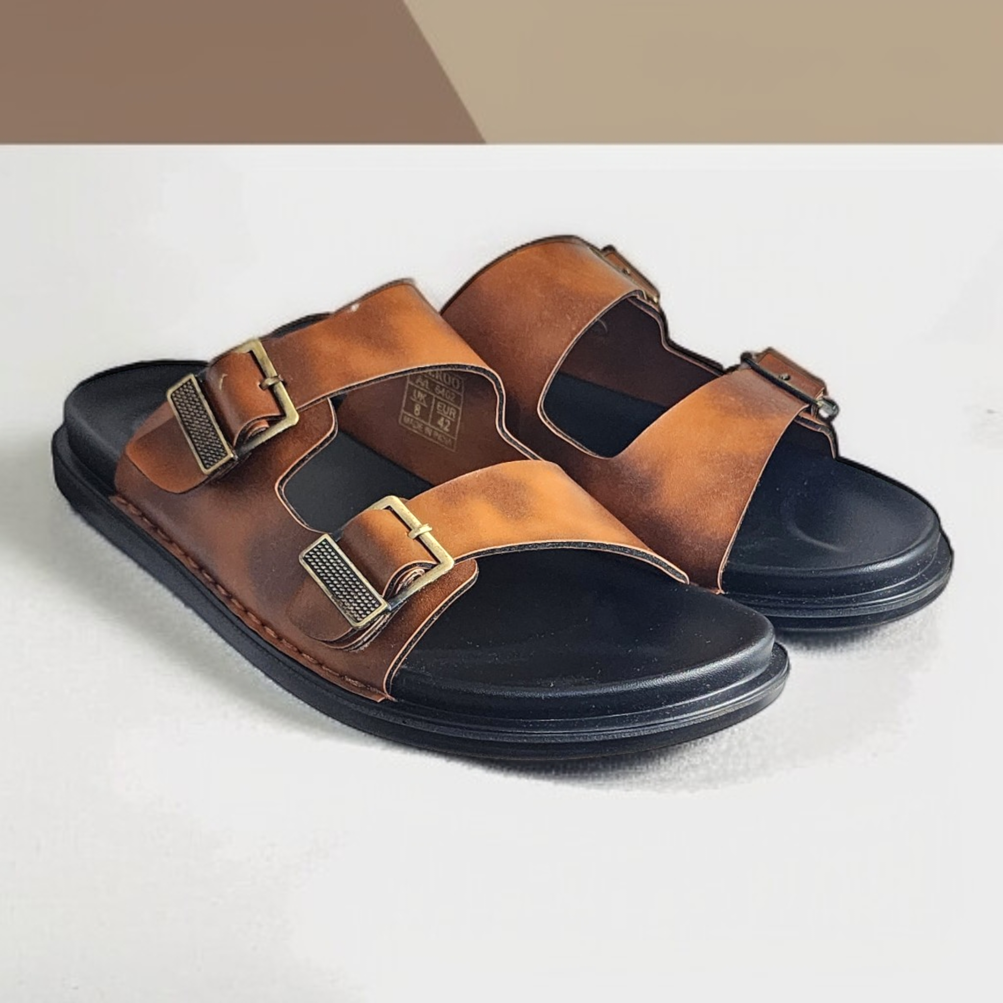 SKEROO 6402 TAN Men's Leather Chapple - qivii