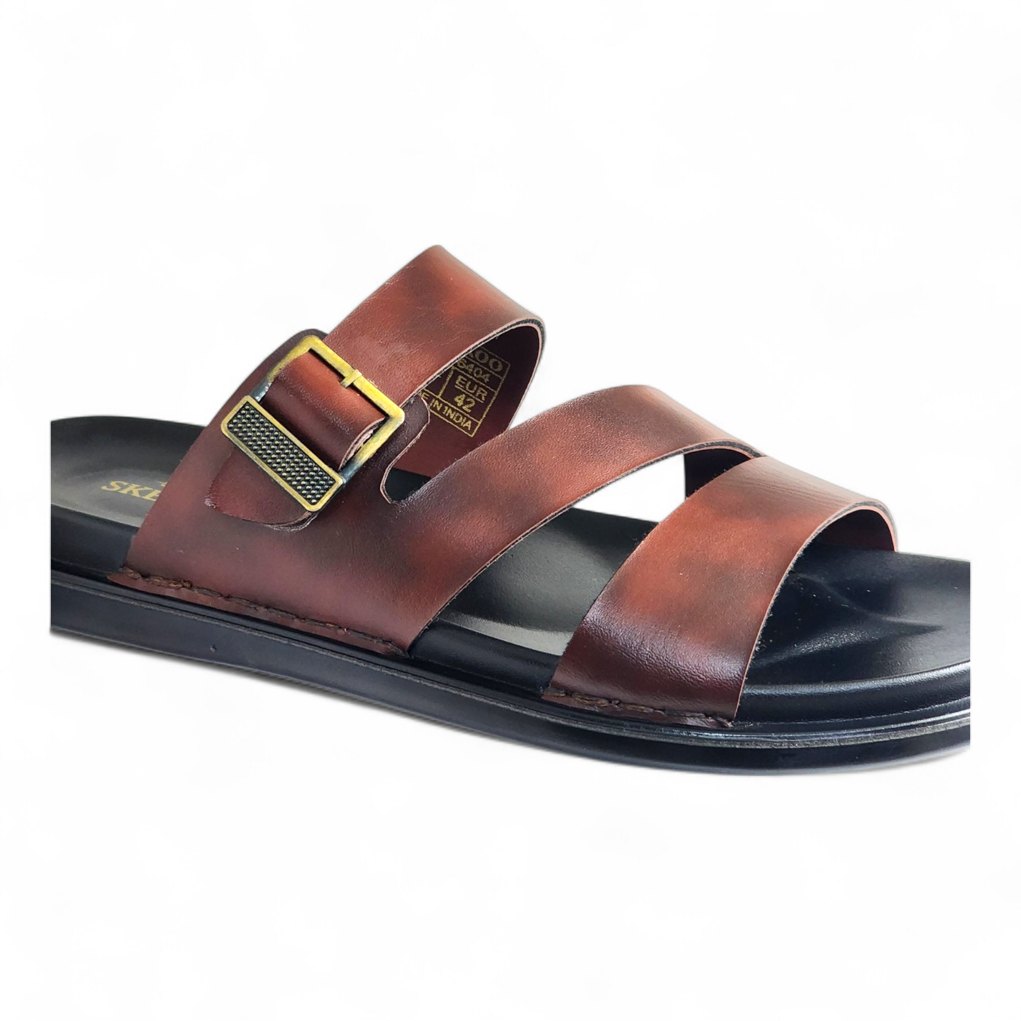 SKEROO 6404 BROWN Men's Leather Chapple - qivii