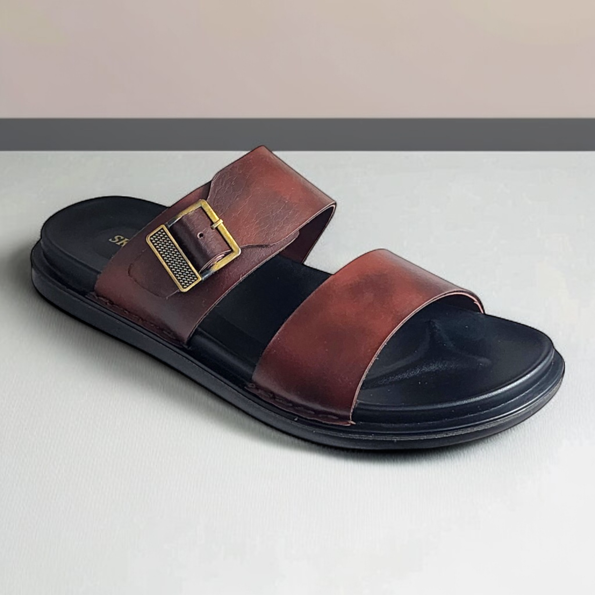 SKEROO 6409 BROWN Men's Leather Chapple - qivii