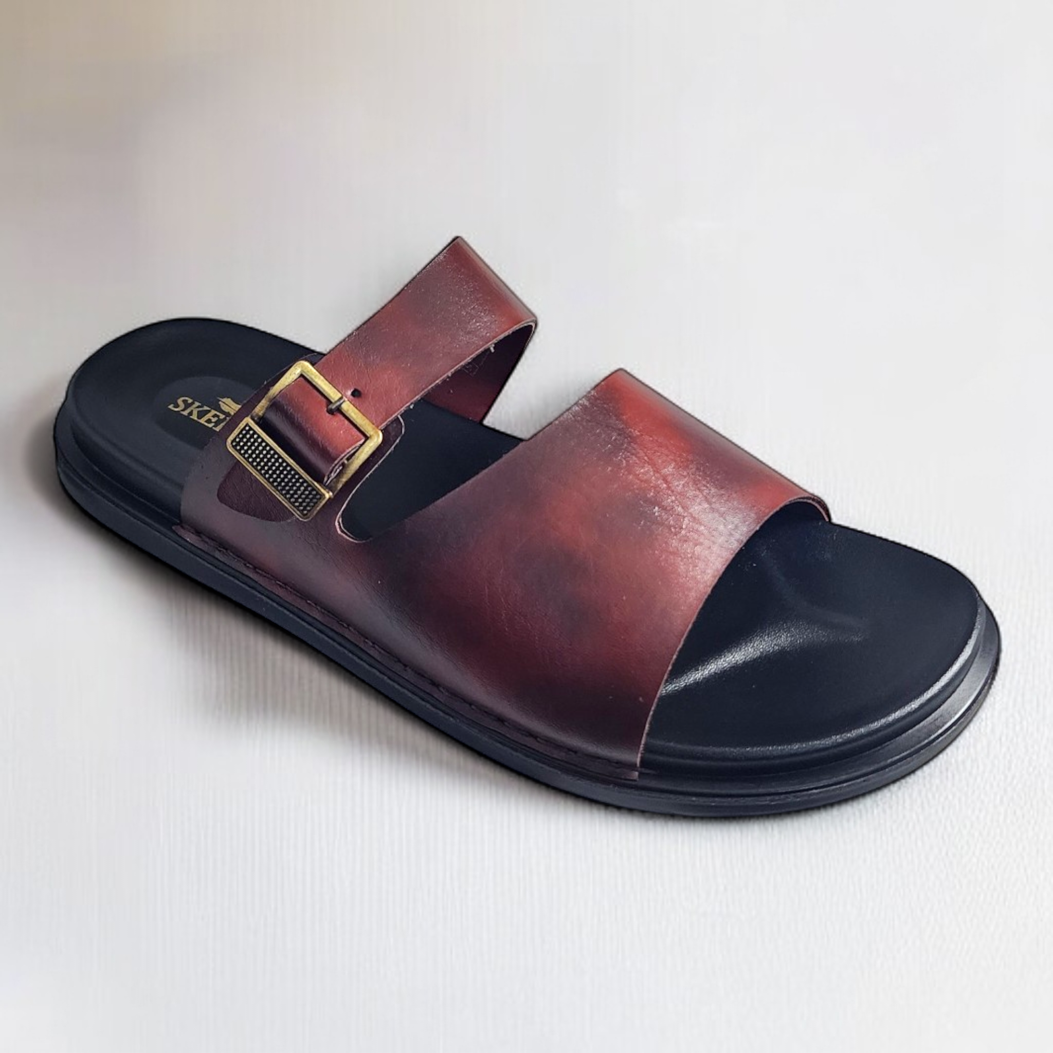 SKEROO 6401 BROWN Men's Leather Chapple - qivii