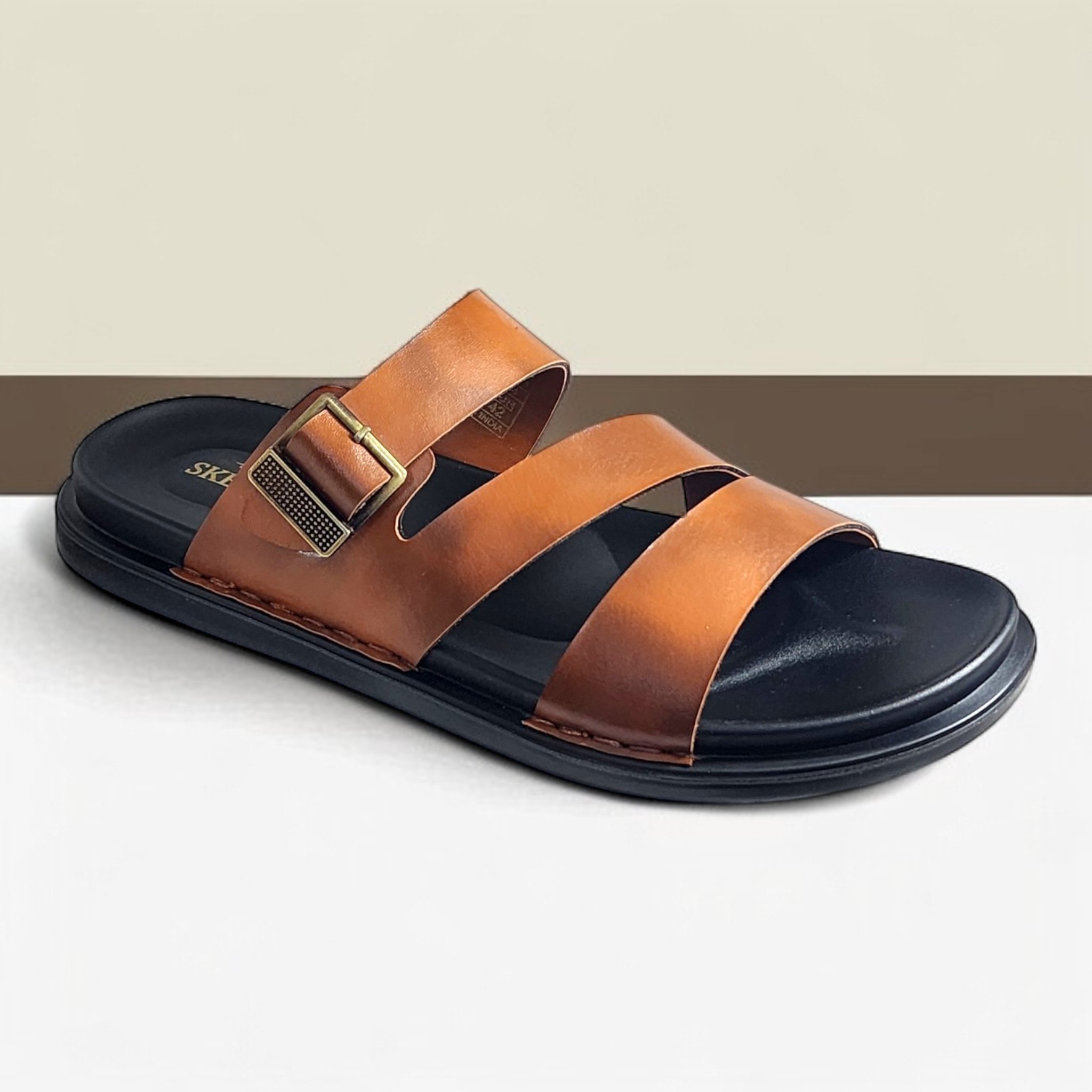 SKEROO 6404 TAN Men's Leather Chapple - qivii