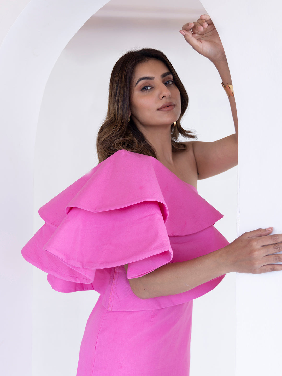 Pink Flame Dress - By Ragavi - qivii