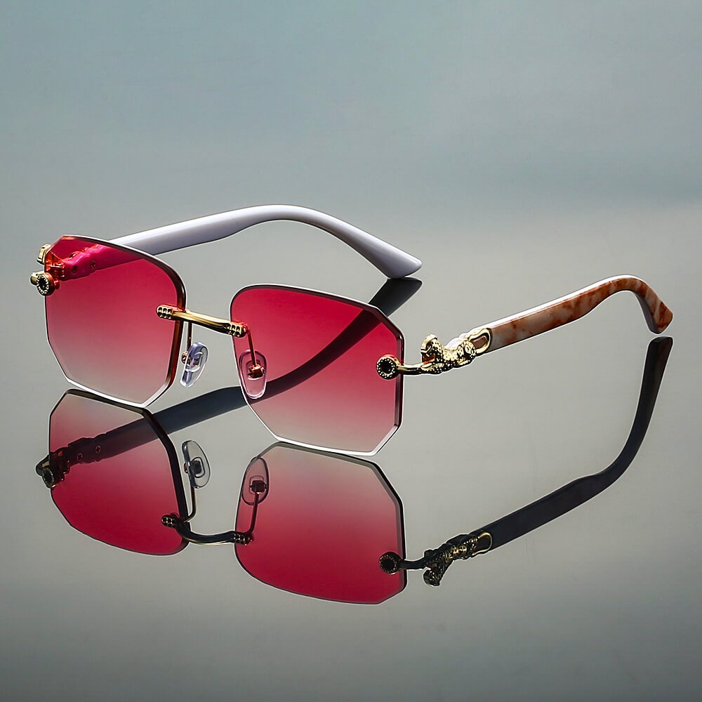 Logan Retro Rimless Shades - By Qivii