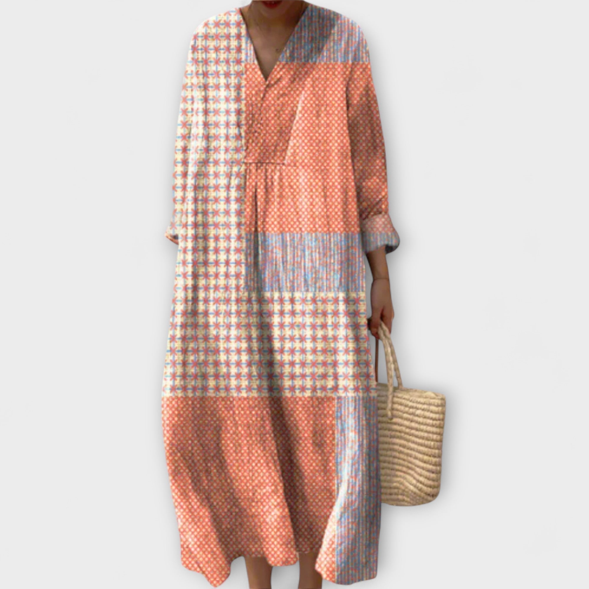 Bethany - Elegante jurk met geometrisch ontwerp - By Qivii