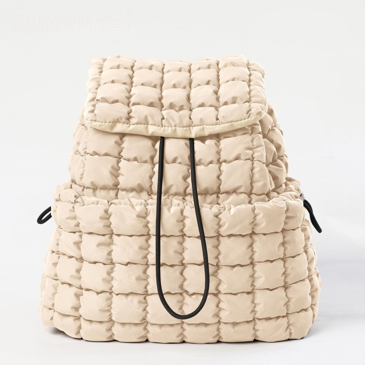 Ounamei Quilted Puffer Backpack | Lightweight, Spacious & Stylish Daypack for School, Travel & Everyday Use