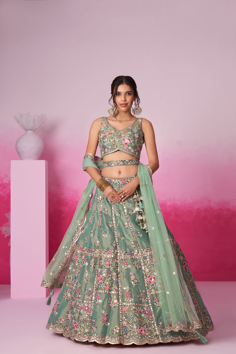 Heavy Border Work Silk Lehenga Choli And outlet Fancy Net Dupatta For Women, Festival Gift lehengas, Ready To Wear, Function Wear Lehenga Choli