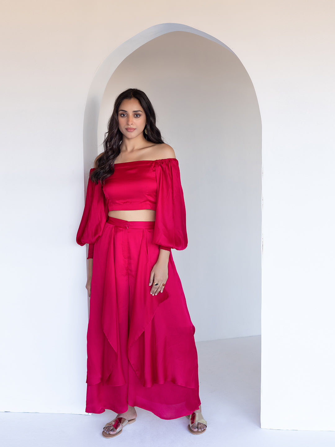 Rose Silk Co-Ord Set - By Ragavi - qivii