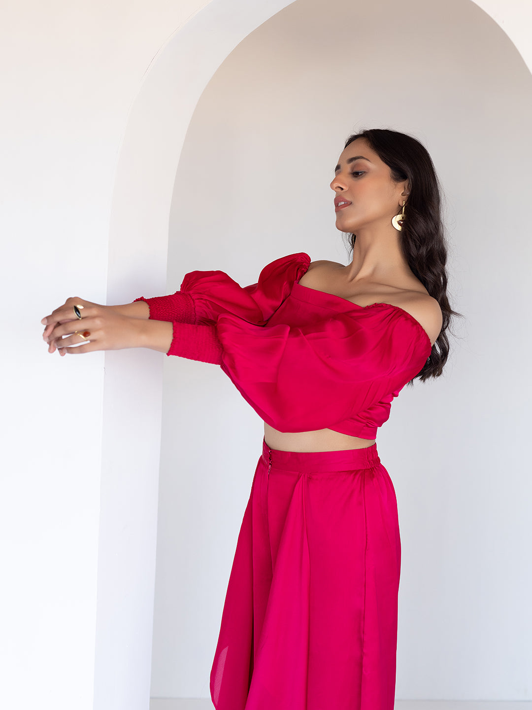 Rose Silk Co-Ord Set - By Ragavi - qivii