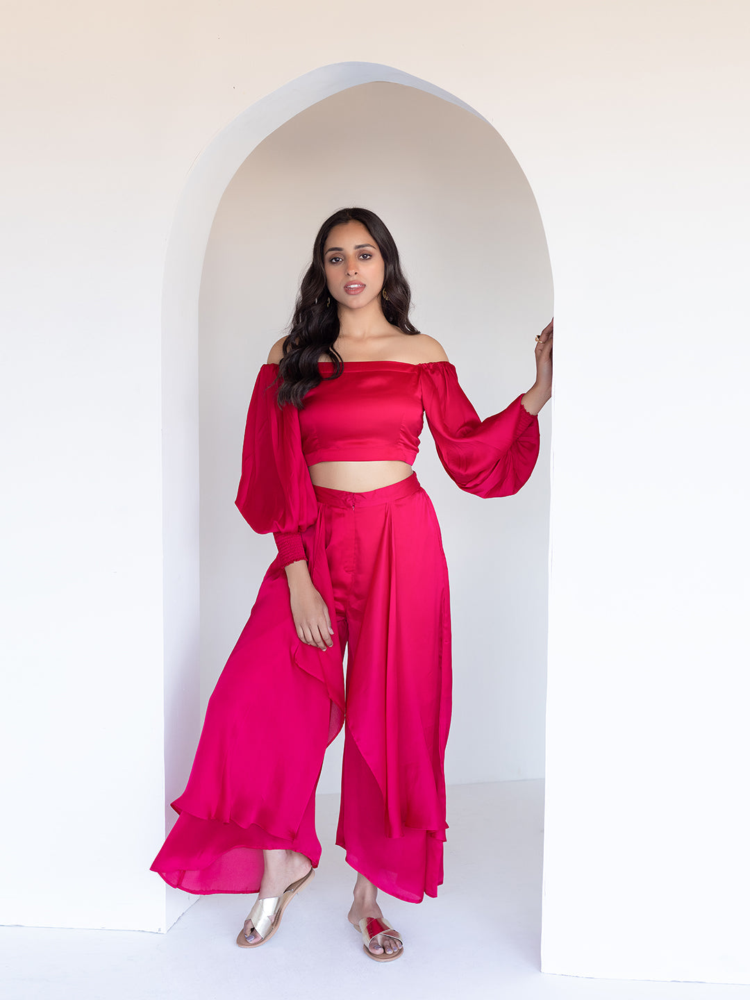 Rose Silk Co-Ord Set - By Ragavi - qivii