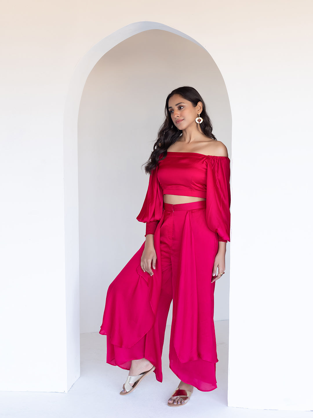 Rose Silk Co-Ord Set - By Ragavi - qivii