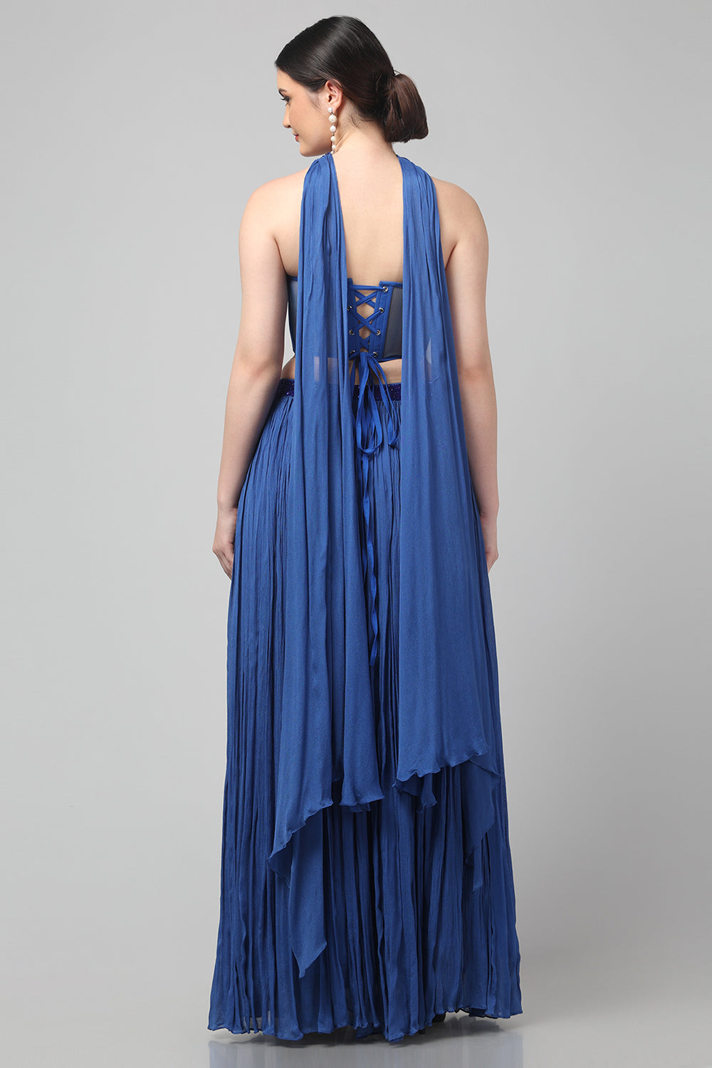 Royal Blue Strapless Corset