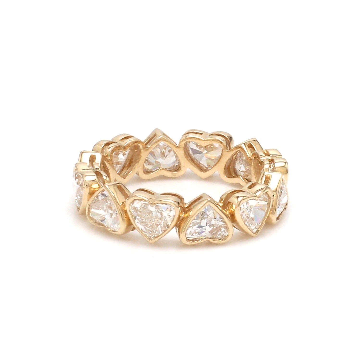 Lab Grown Diamond Heart Eternity Ring - qivii