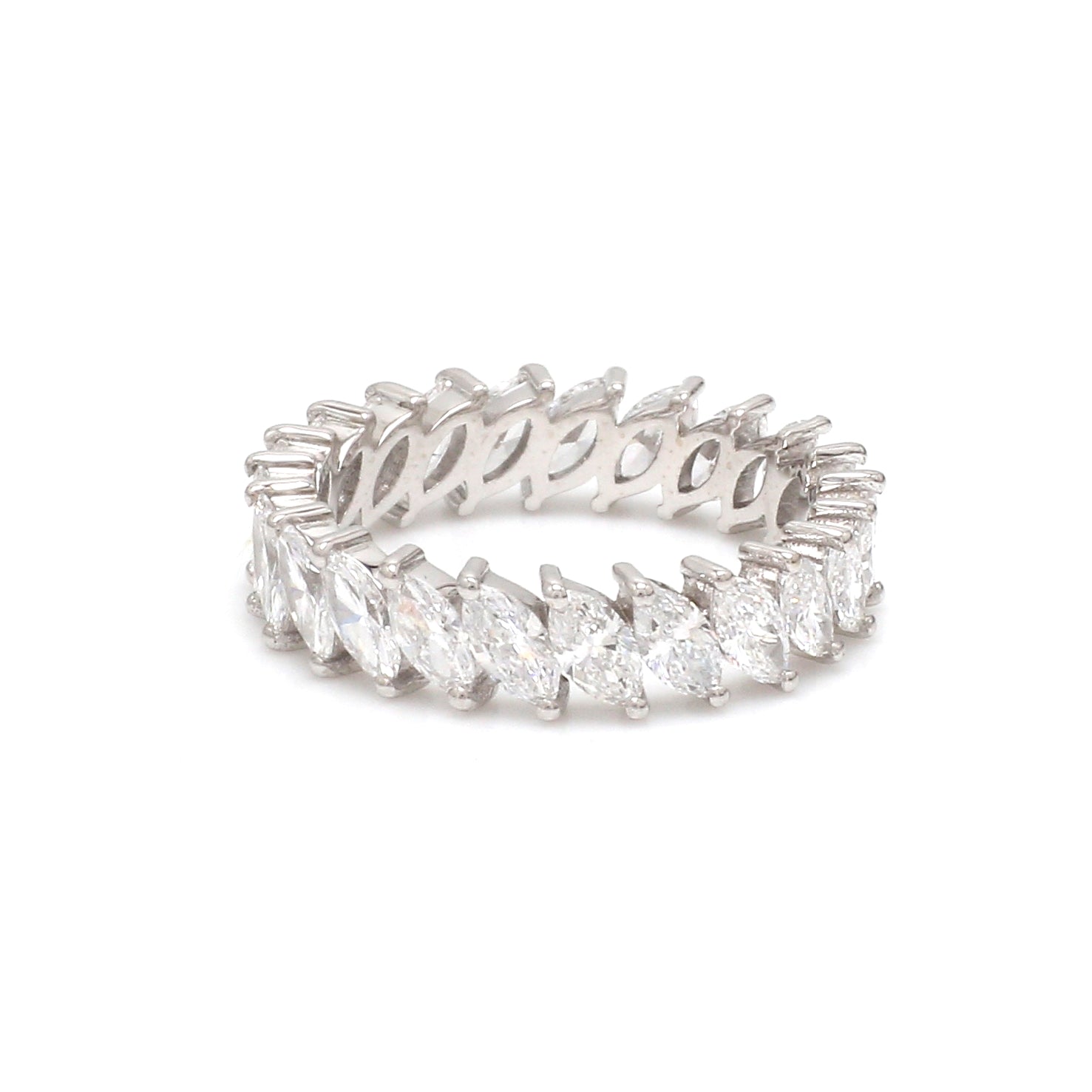 Lab Grown Diamond Marquise Eternity Ring - qivii