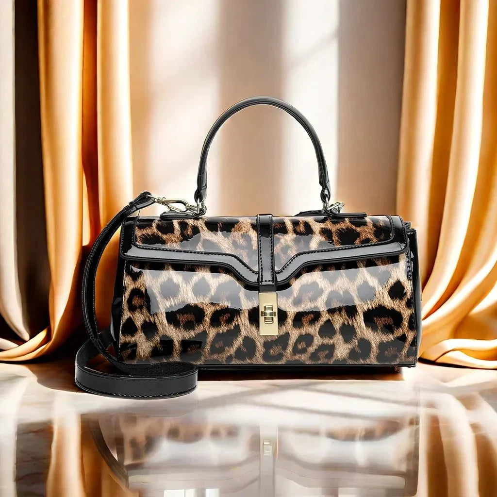 Leoparda Leather Bag - By Qivii