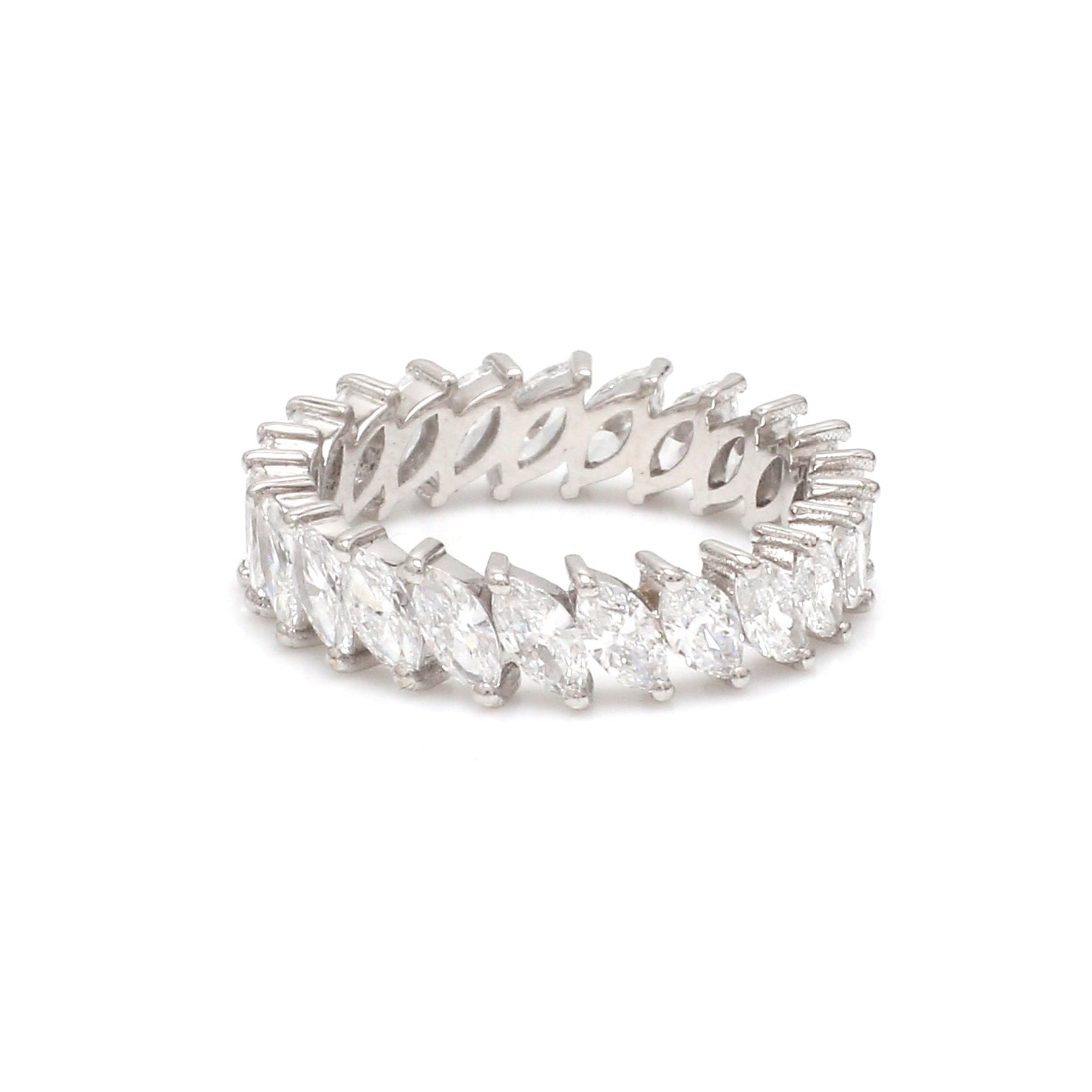 Lab Grown Diamond Marquise Eternity Ring - qivii