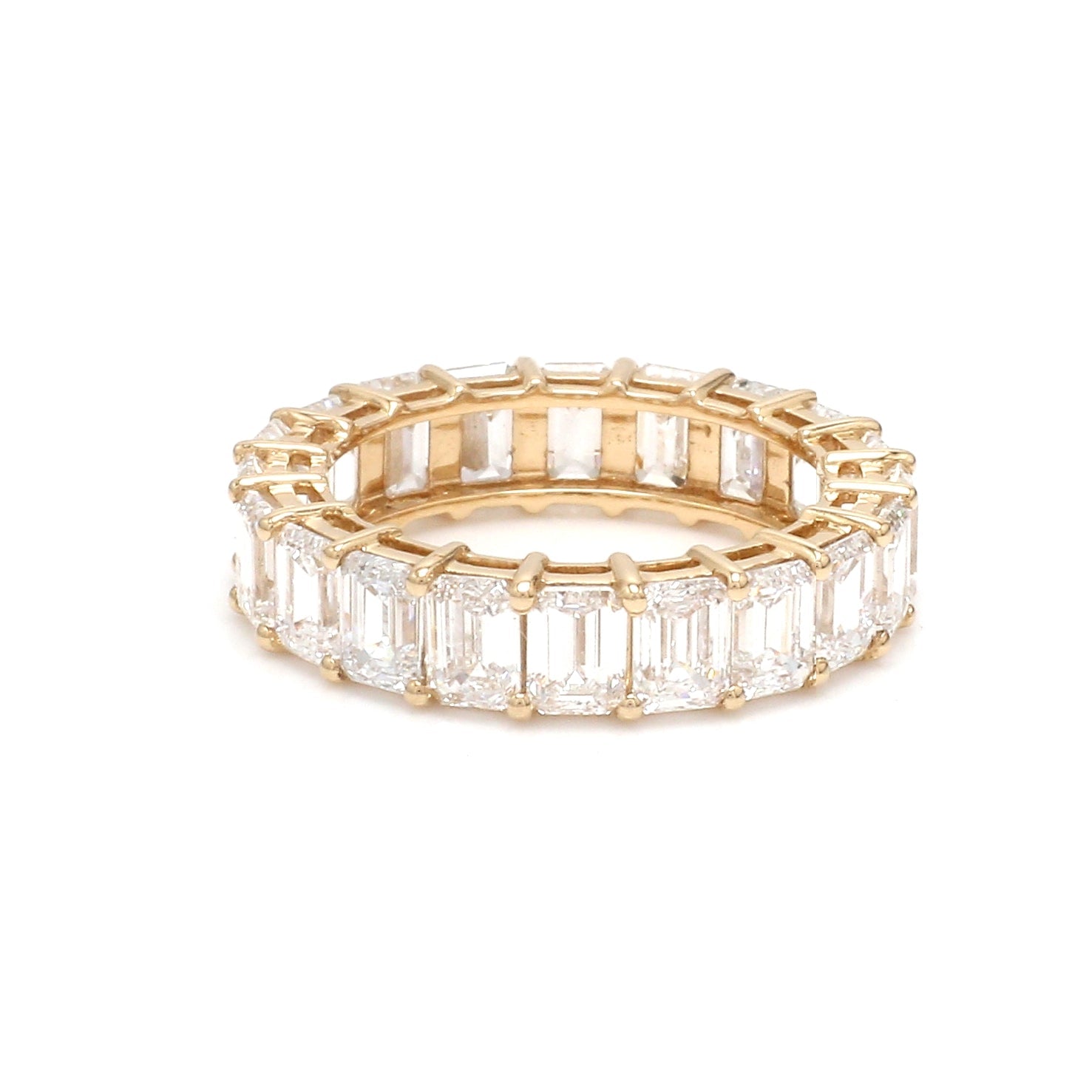 Lab Grown Diamond Emerald Cut Eternity Ring - qivii