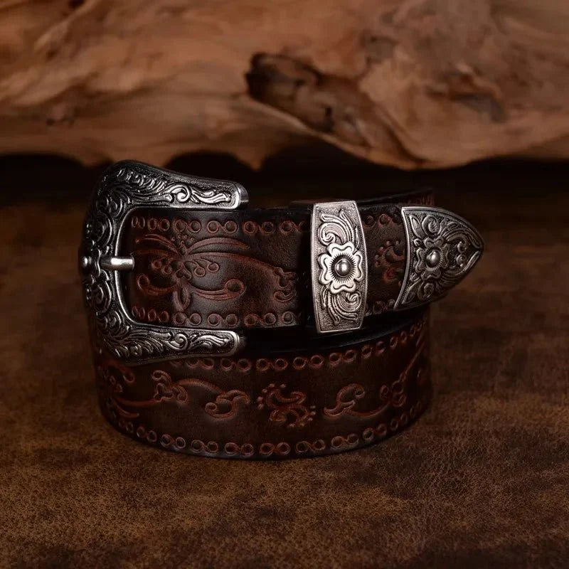 Cowboy Leather Belt - By Qivii