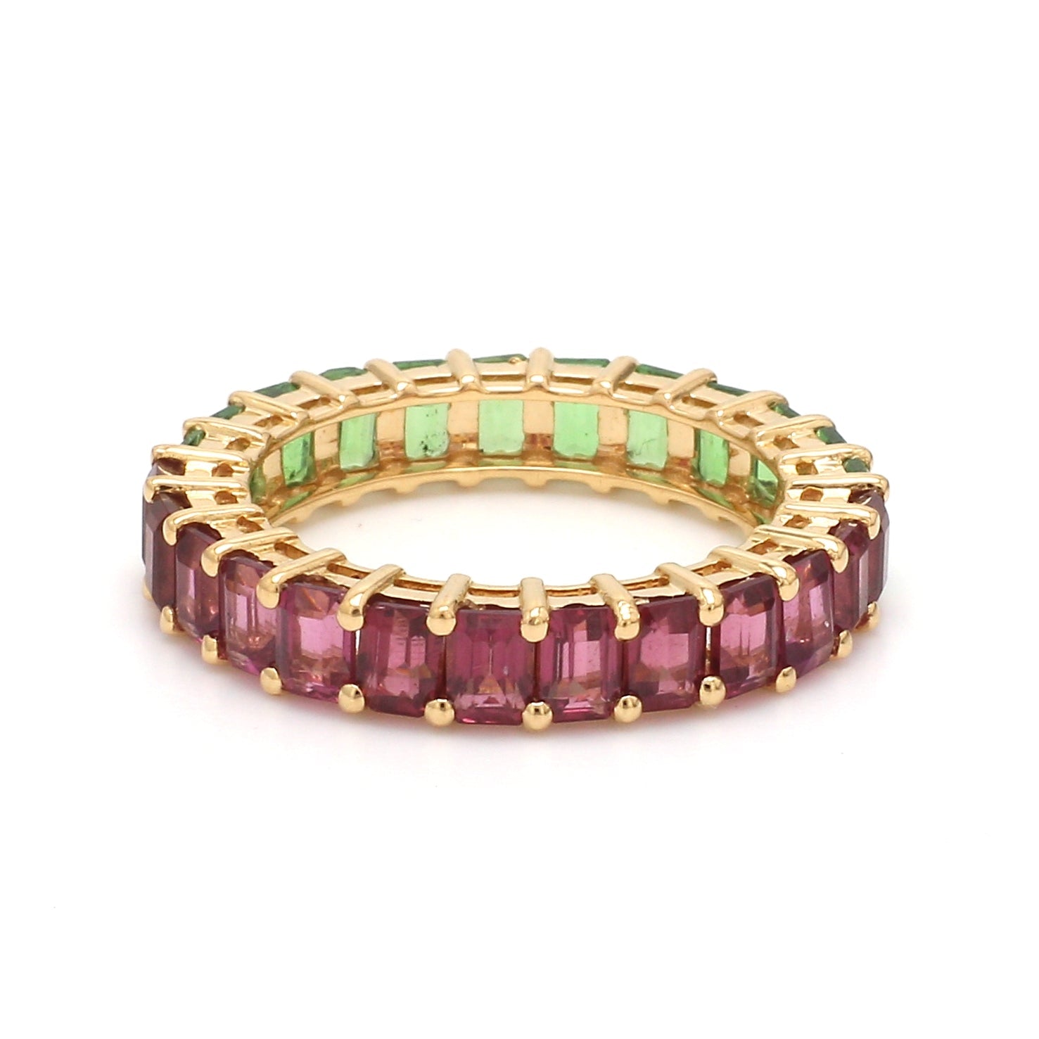 Tsavorite Rhodolite Garnet Ring