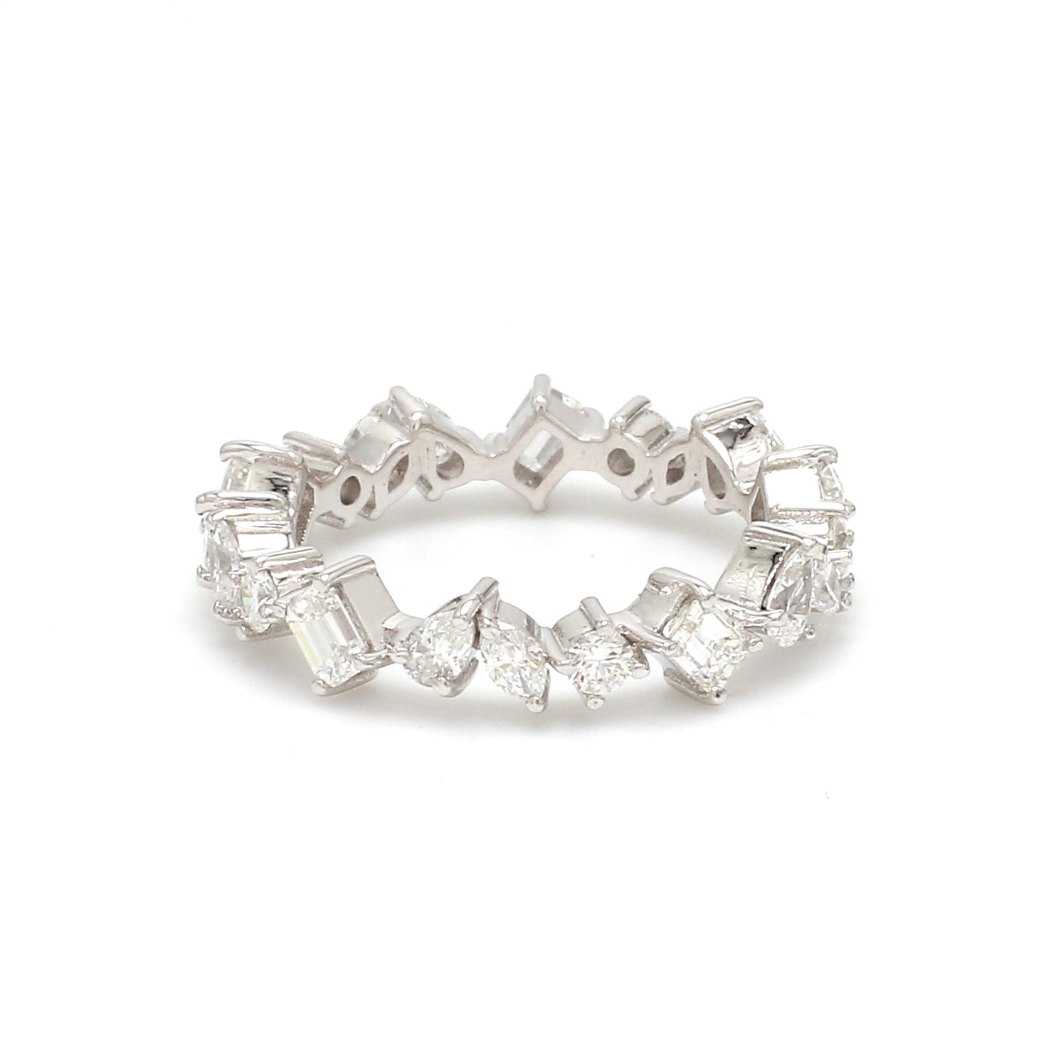 Diamond Mix Shape Eternity Ring - qivii