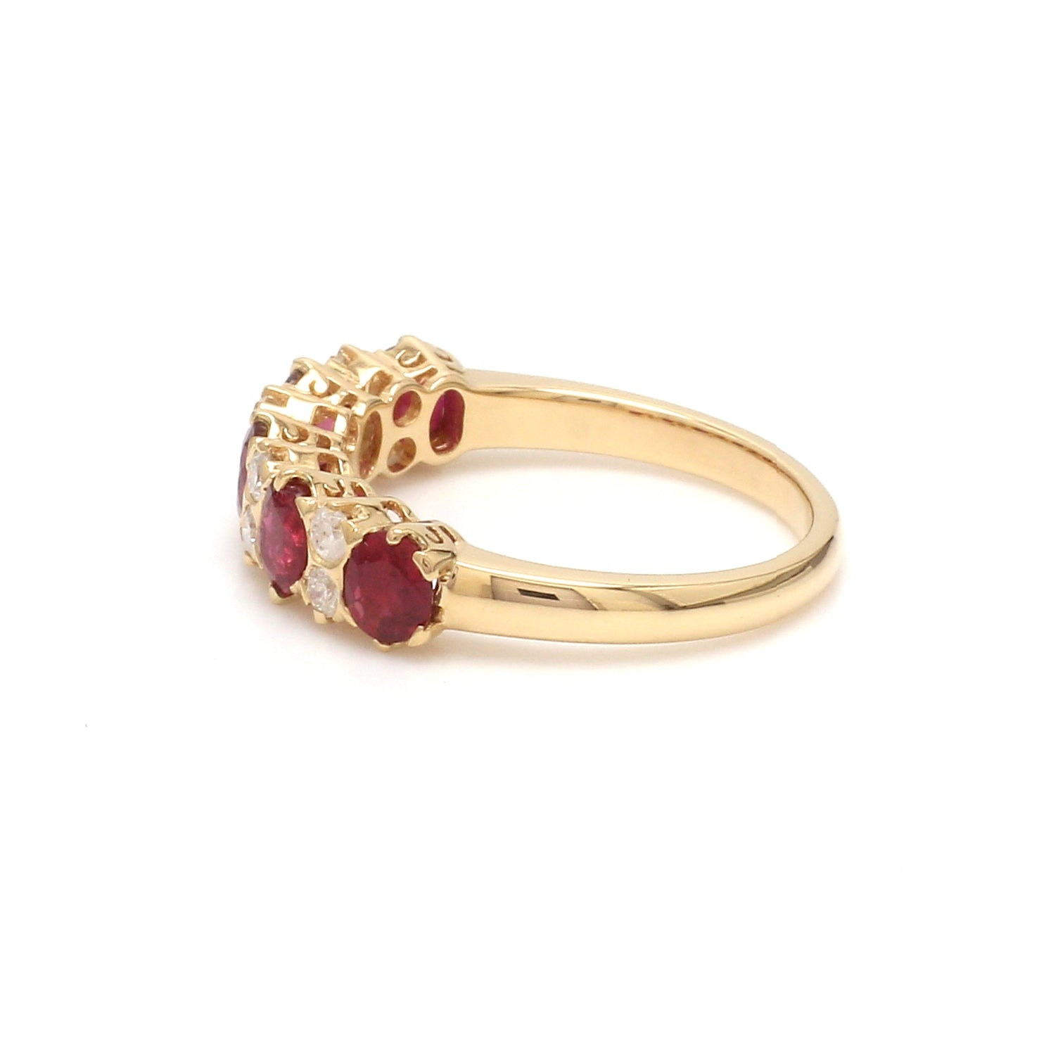 Ruby Diamond Vintage Style Ring - qivii
