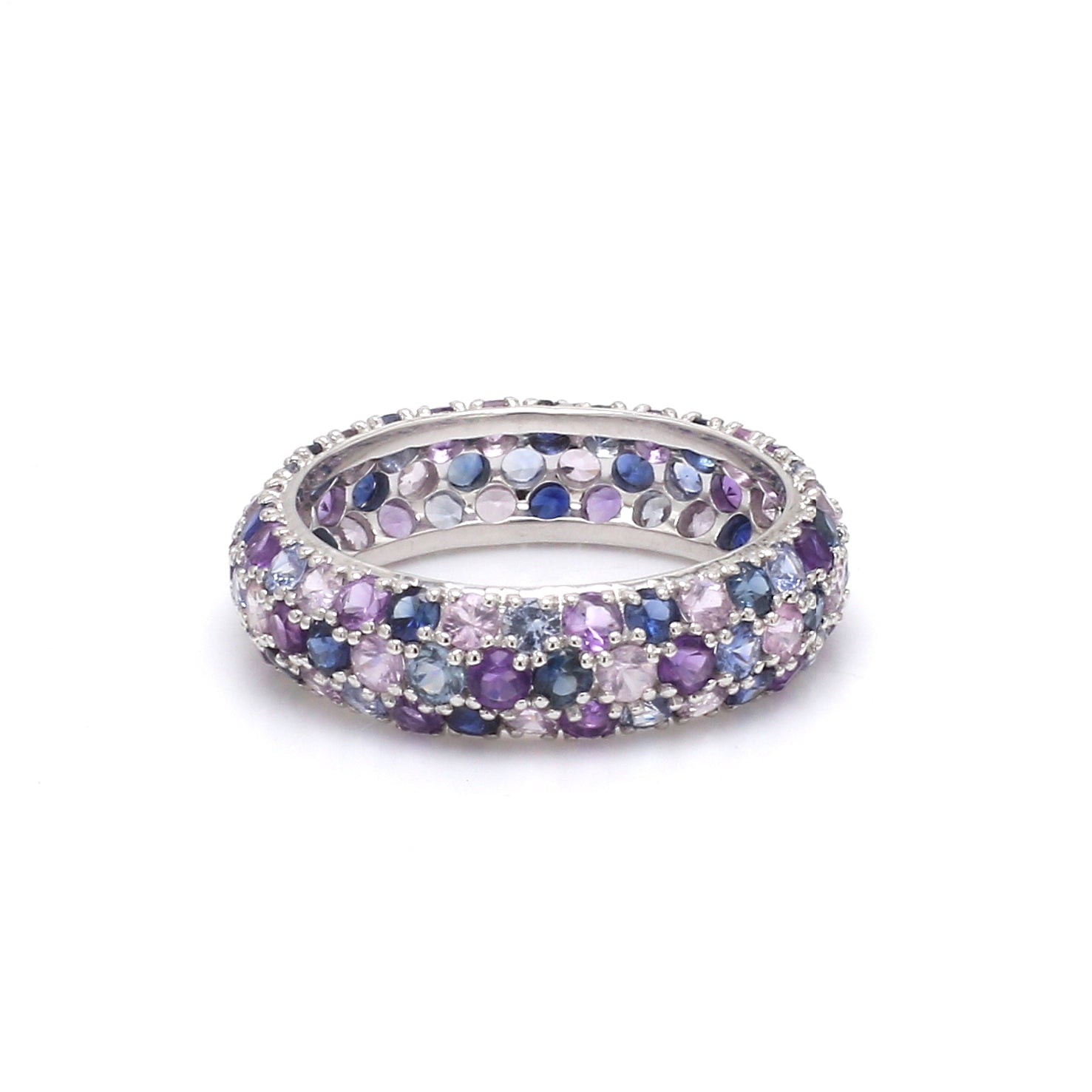 Blue Pink Purple Gemstone Ring