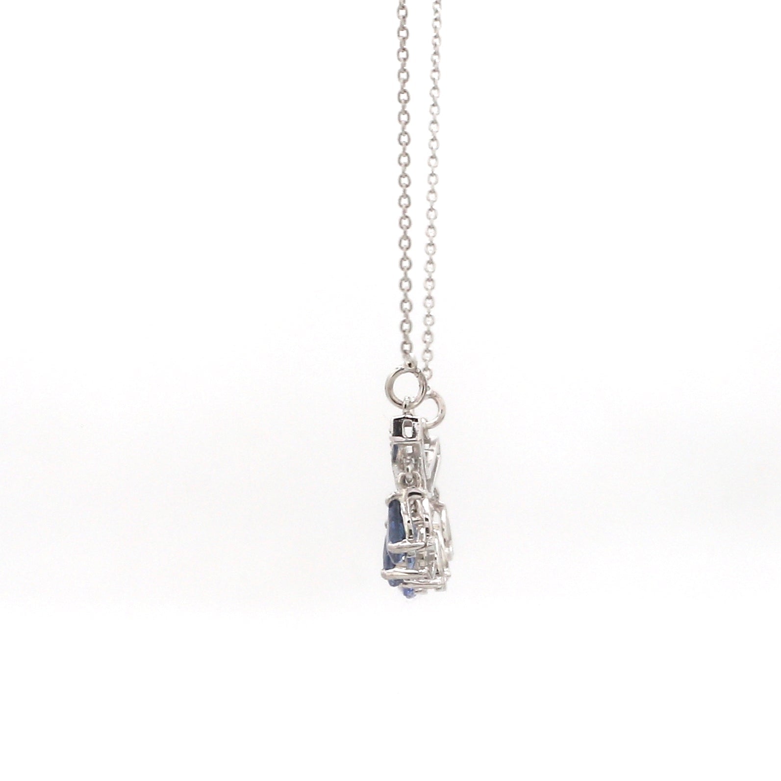 Blue Sapphire Pear Pendant - qivii