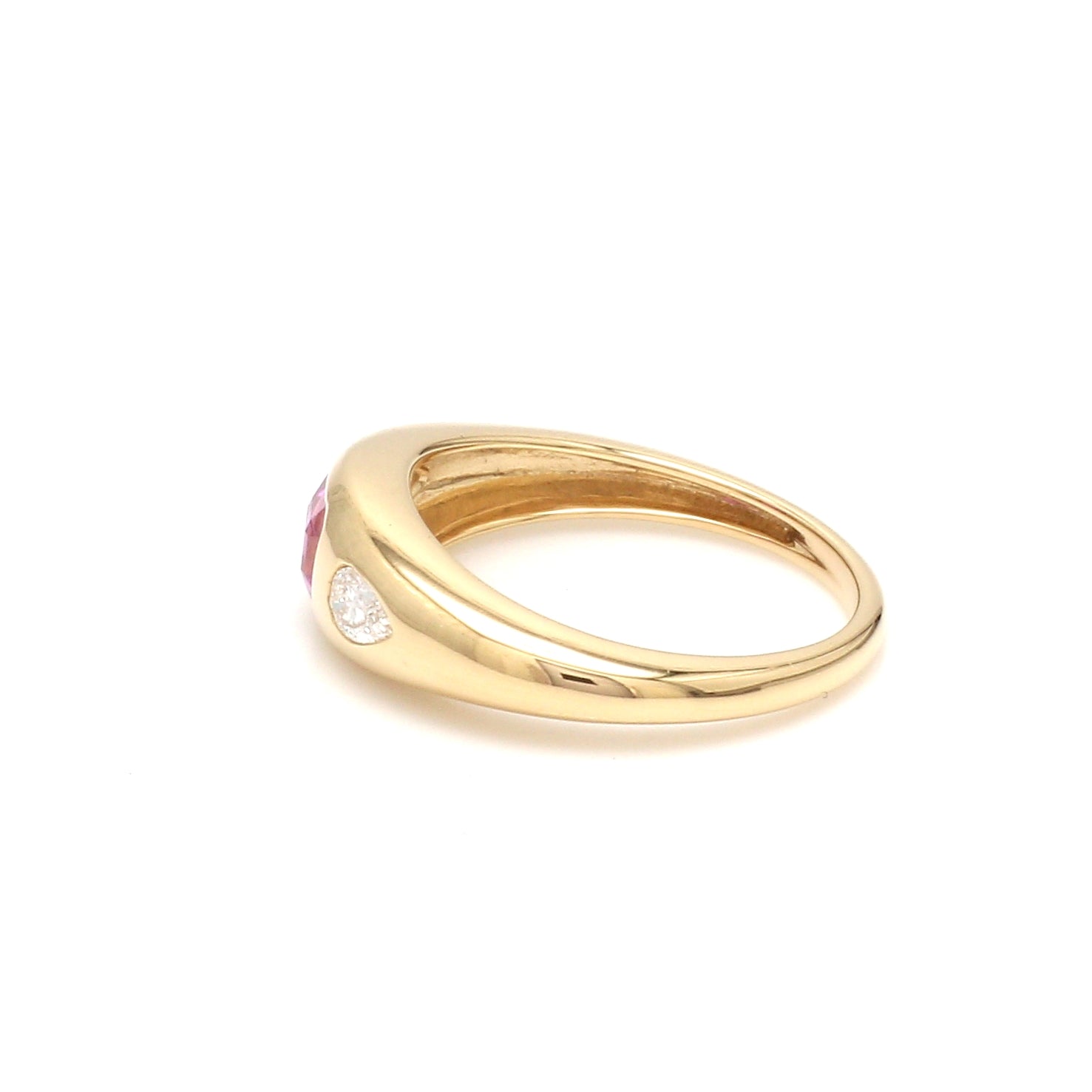 Pink Sapphire Asscher Cut Chunky Ring - qivii