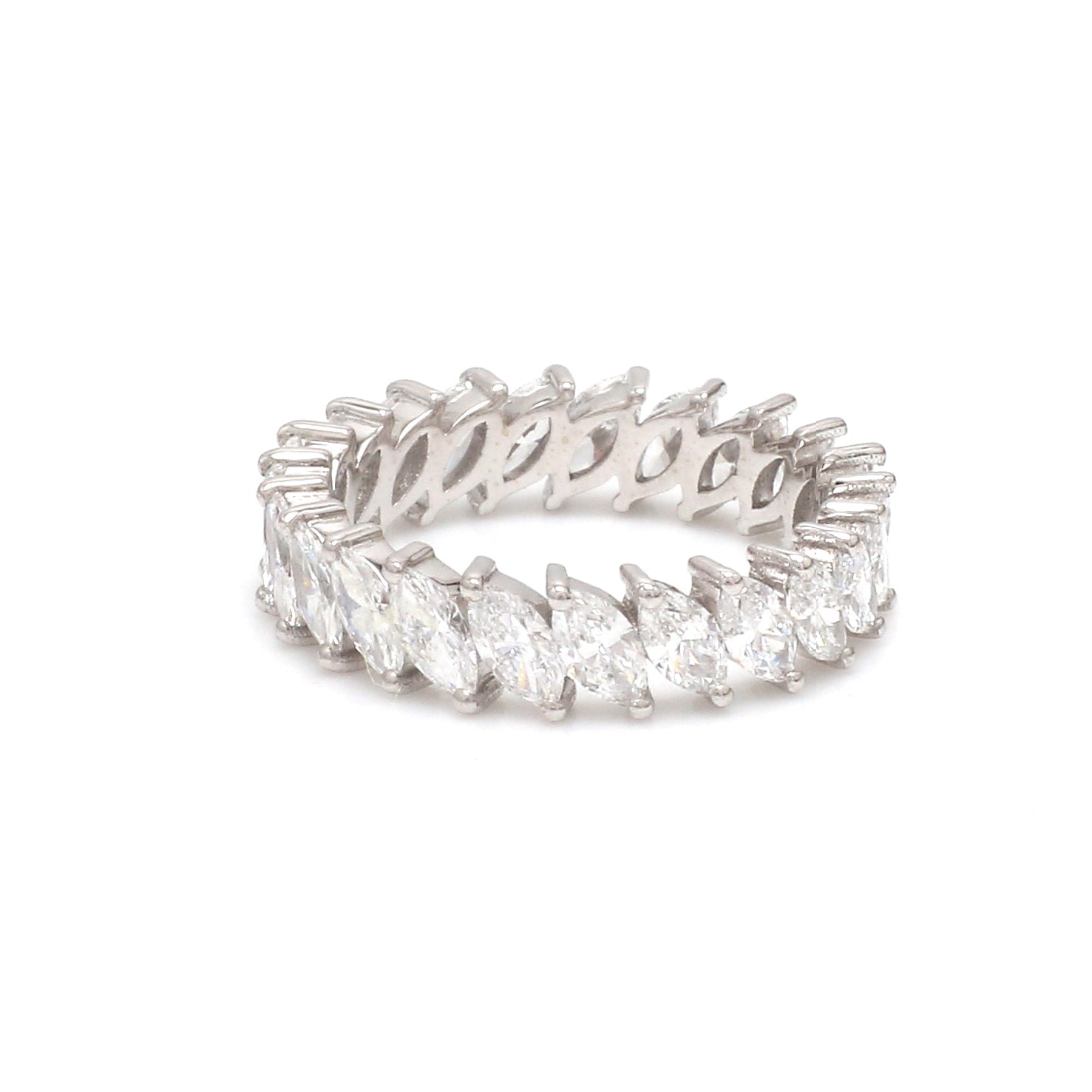 Lab Grown Diamond Marquise Eternity Ring - qivii
