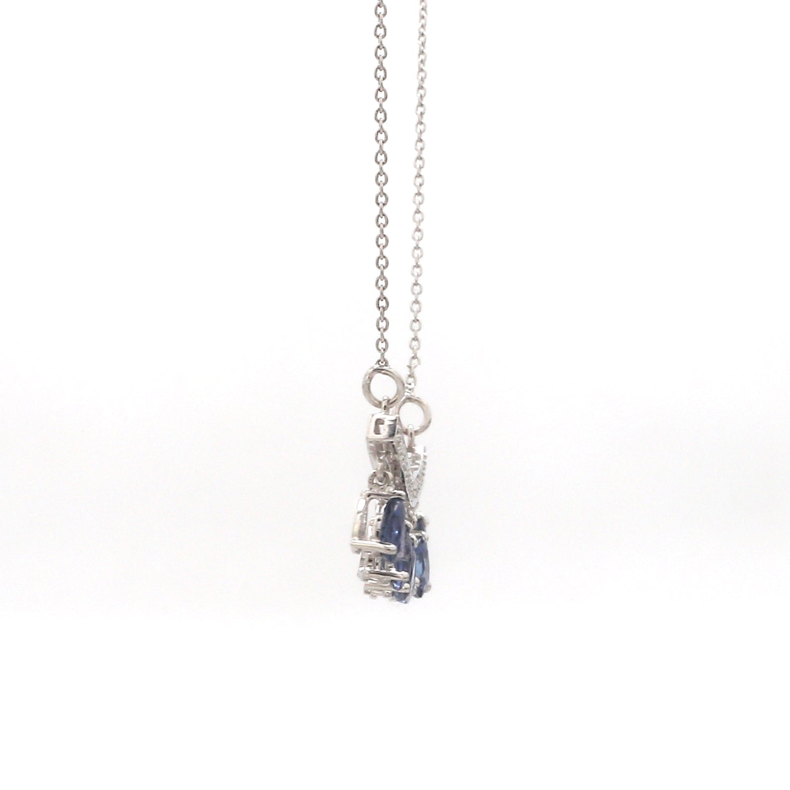Blue Sapphire Pear Pendant - qivii