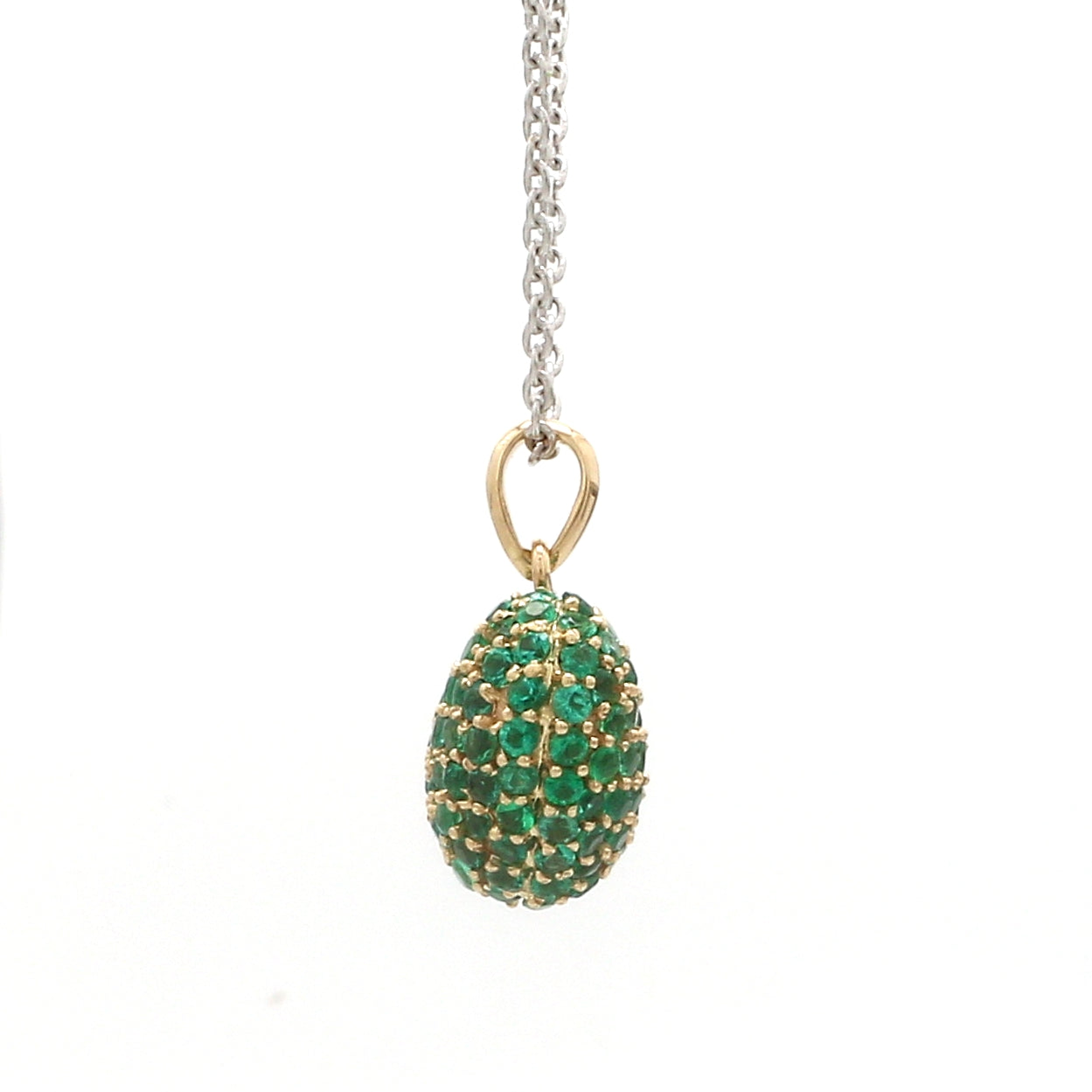 Emerald Pave Heart Pendant - qivii