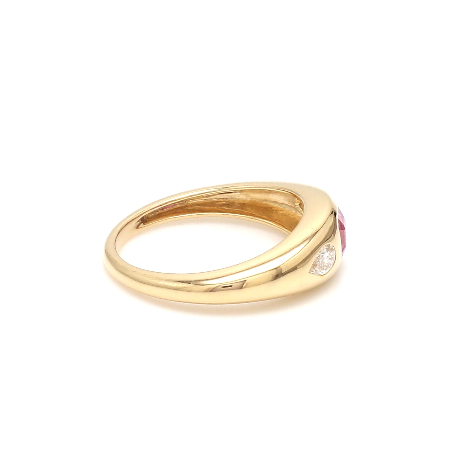 Pink Sapphire Asscher Cut Chunky Ring - qivii