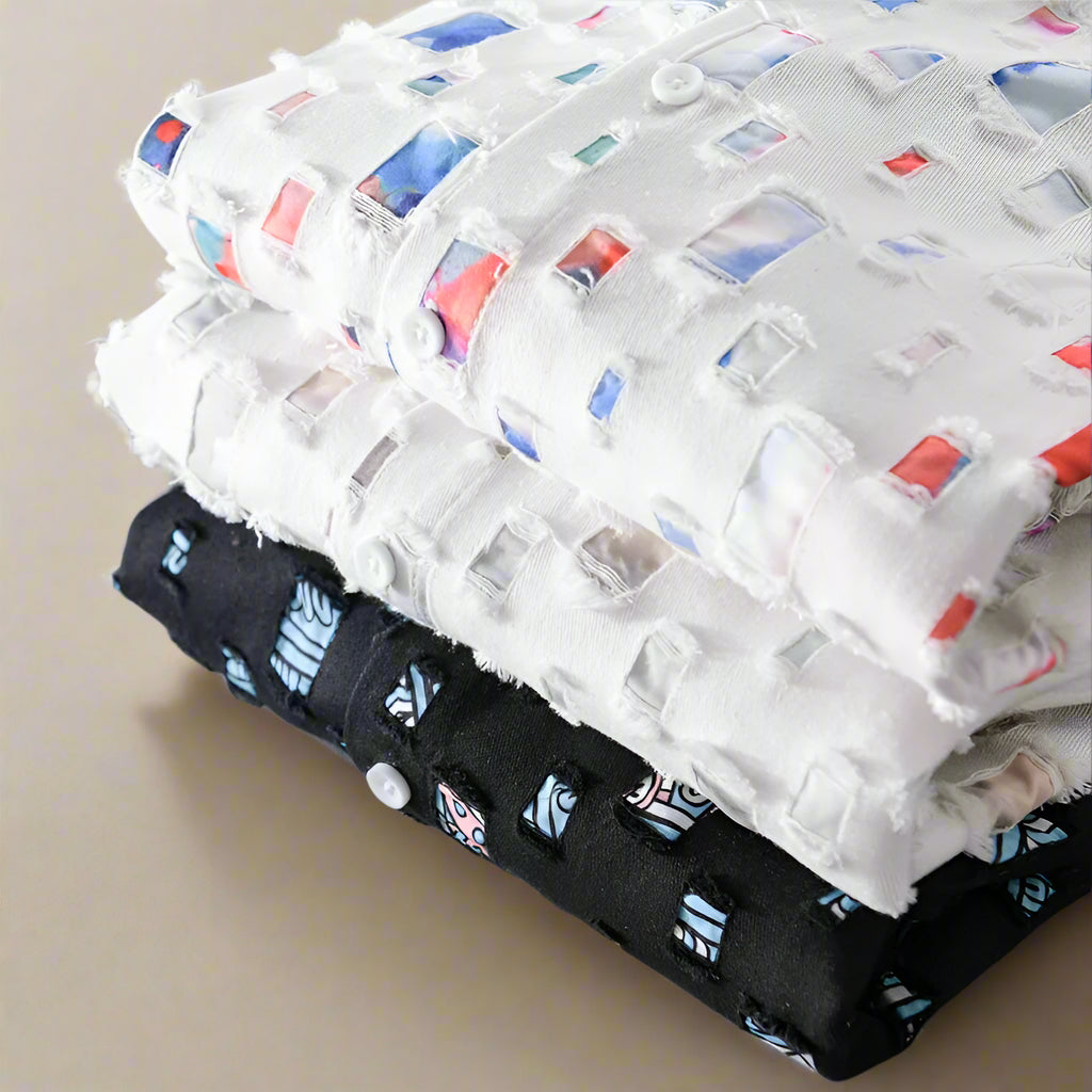 Fernando - Stijlvol Mozaïekprint Shirt - By Qivii