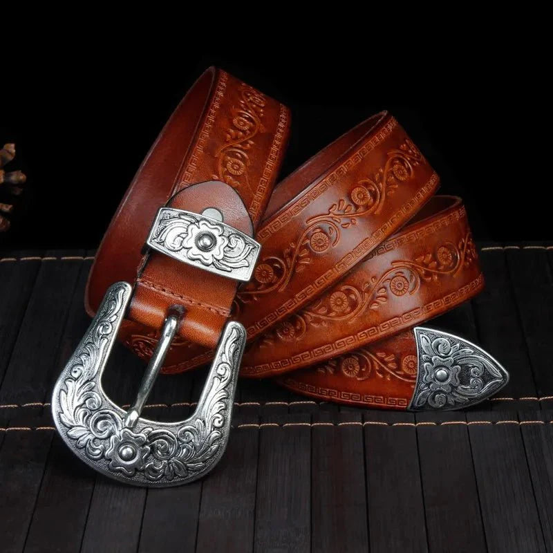 Cowboy Leather Belt - By Qivii