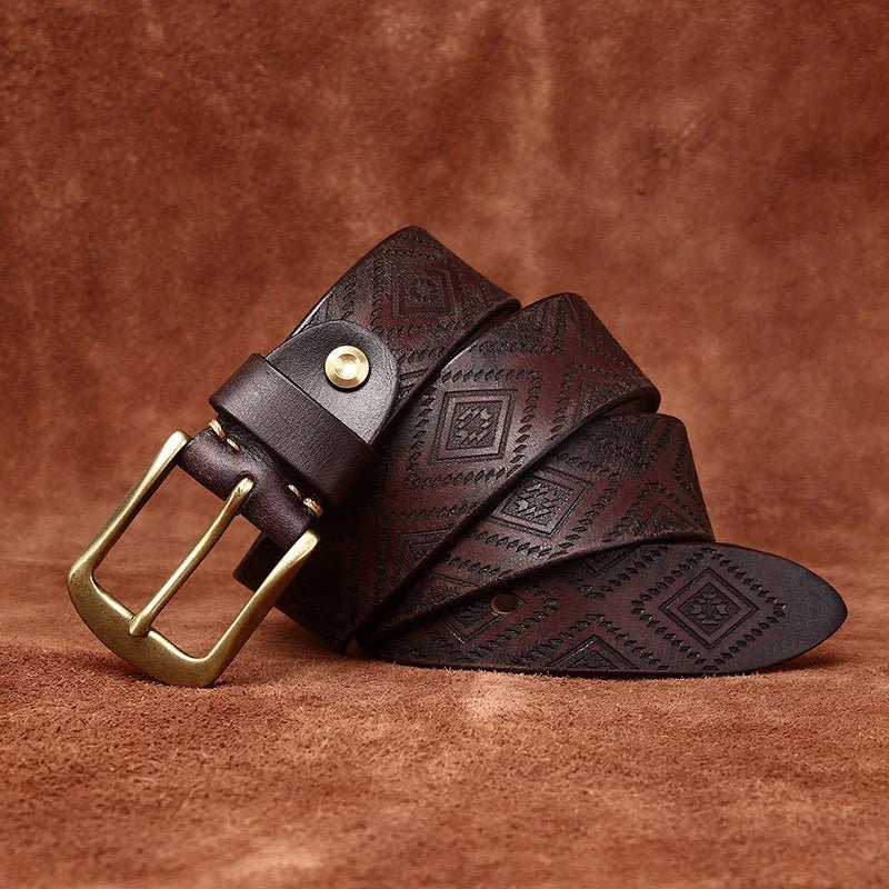 Tribal Leather Belt - By Qivii