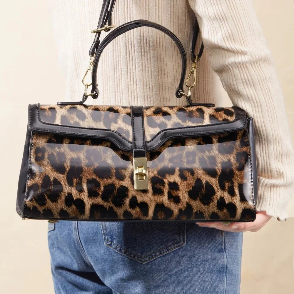 Leoparda Leather Bag - By Qivii