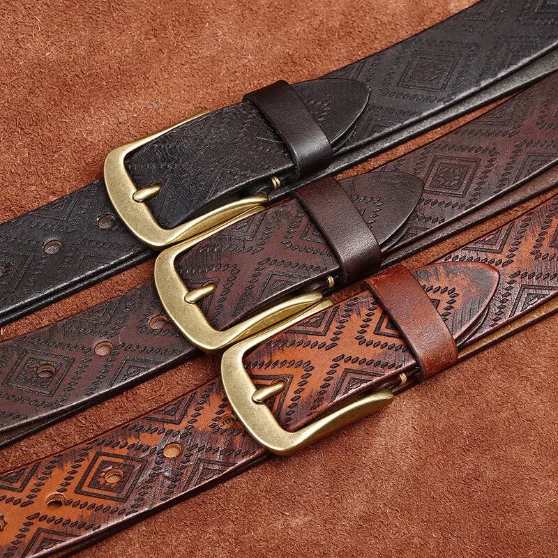 Tribal Leather Belt - By Qivii