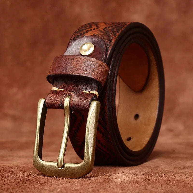 Tribal Leather Belt - By Qivii