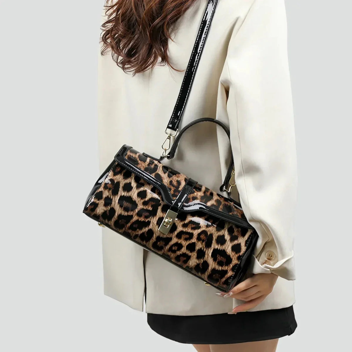 Leoparda Leather Bag - By Qivii
