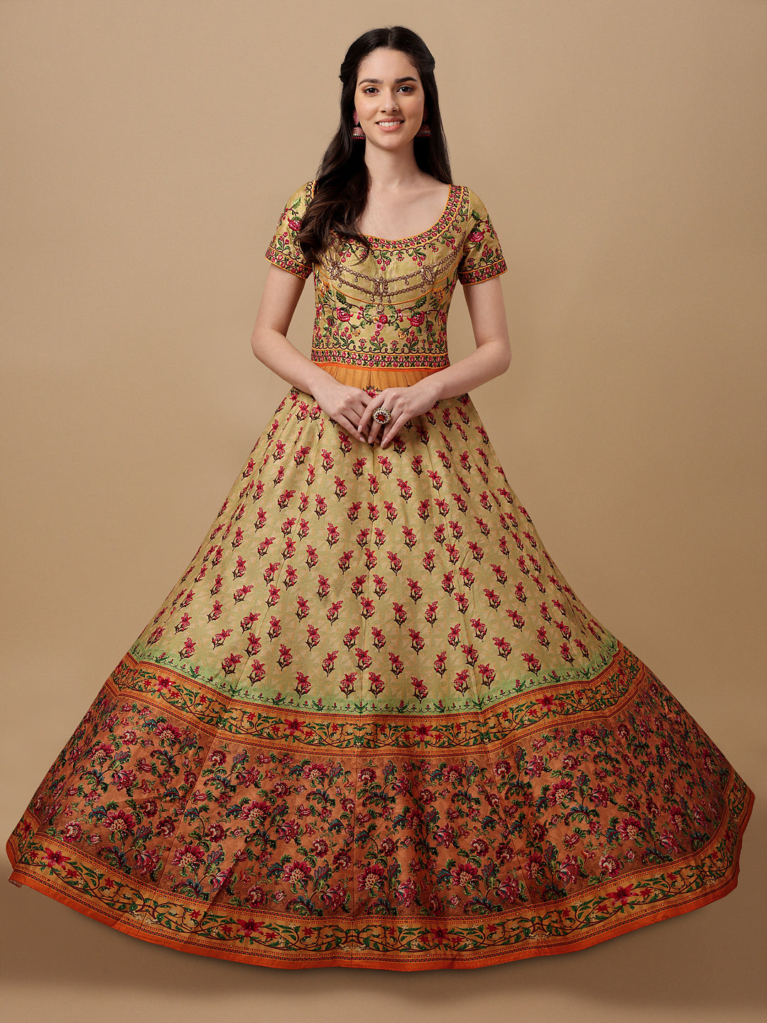 Digital Mirage: A Spellbinding Print Gown - qivii