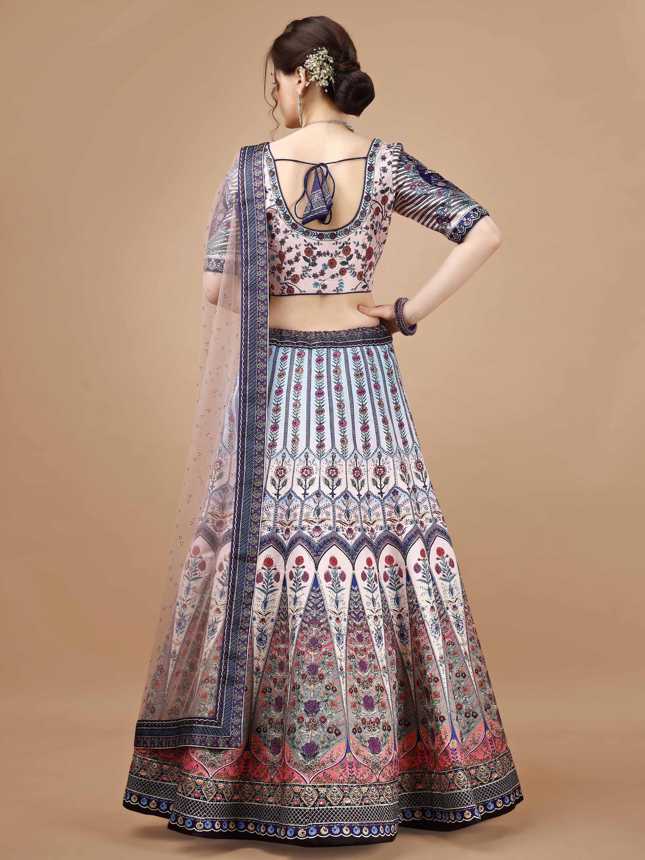 Radiant Elegance: Swarovski-Studded Lehengas for Every Celebration - qivii