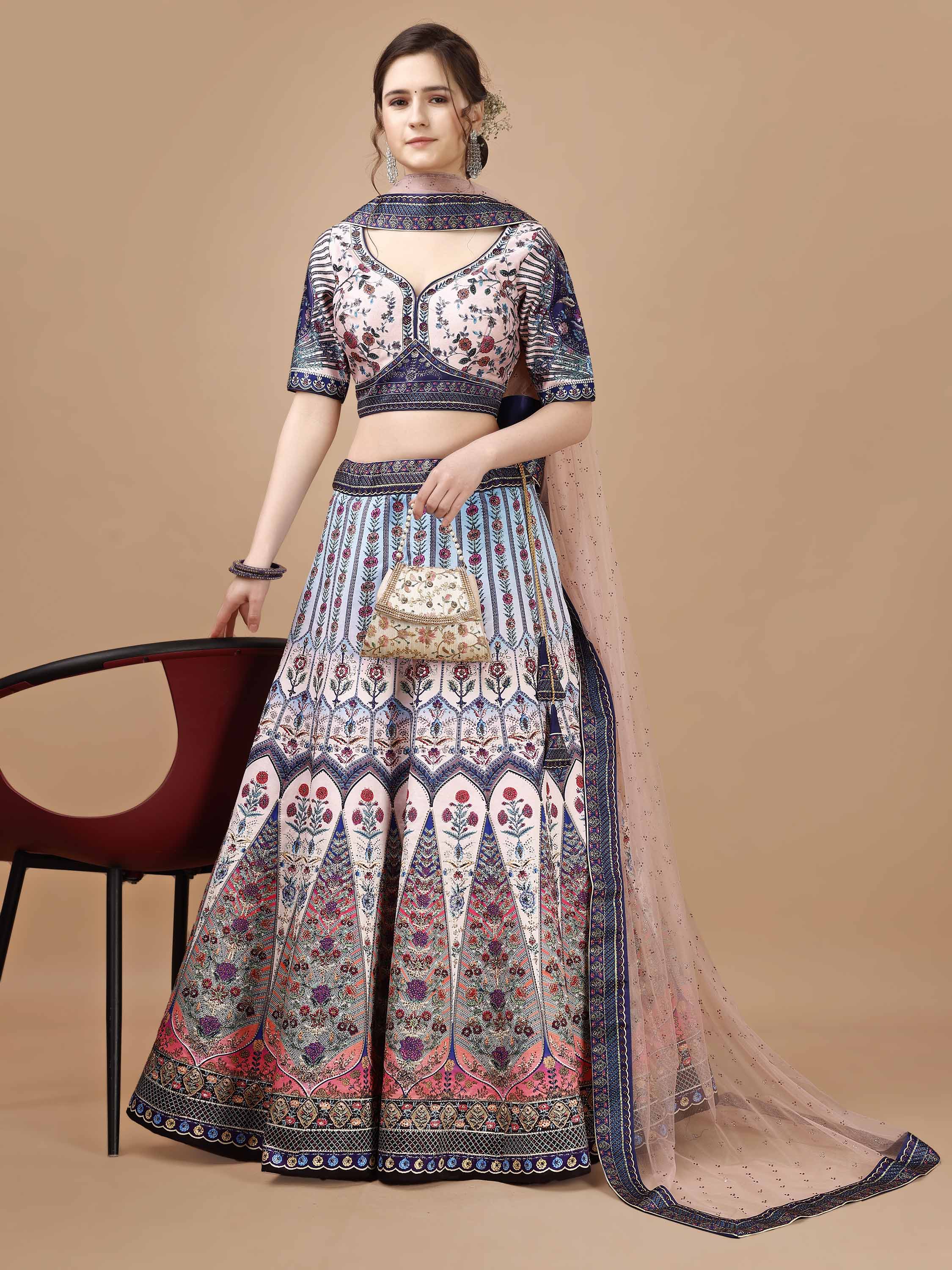 Radiant Elegance: Swarovski-Studded Lehengas for Every Celebration - qivii