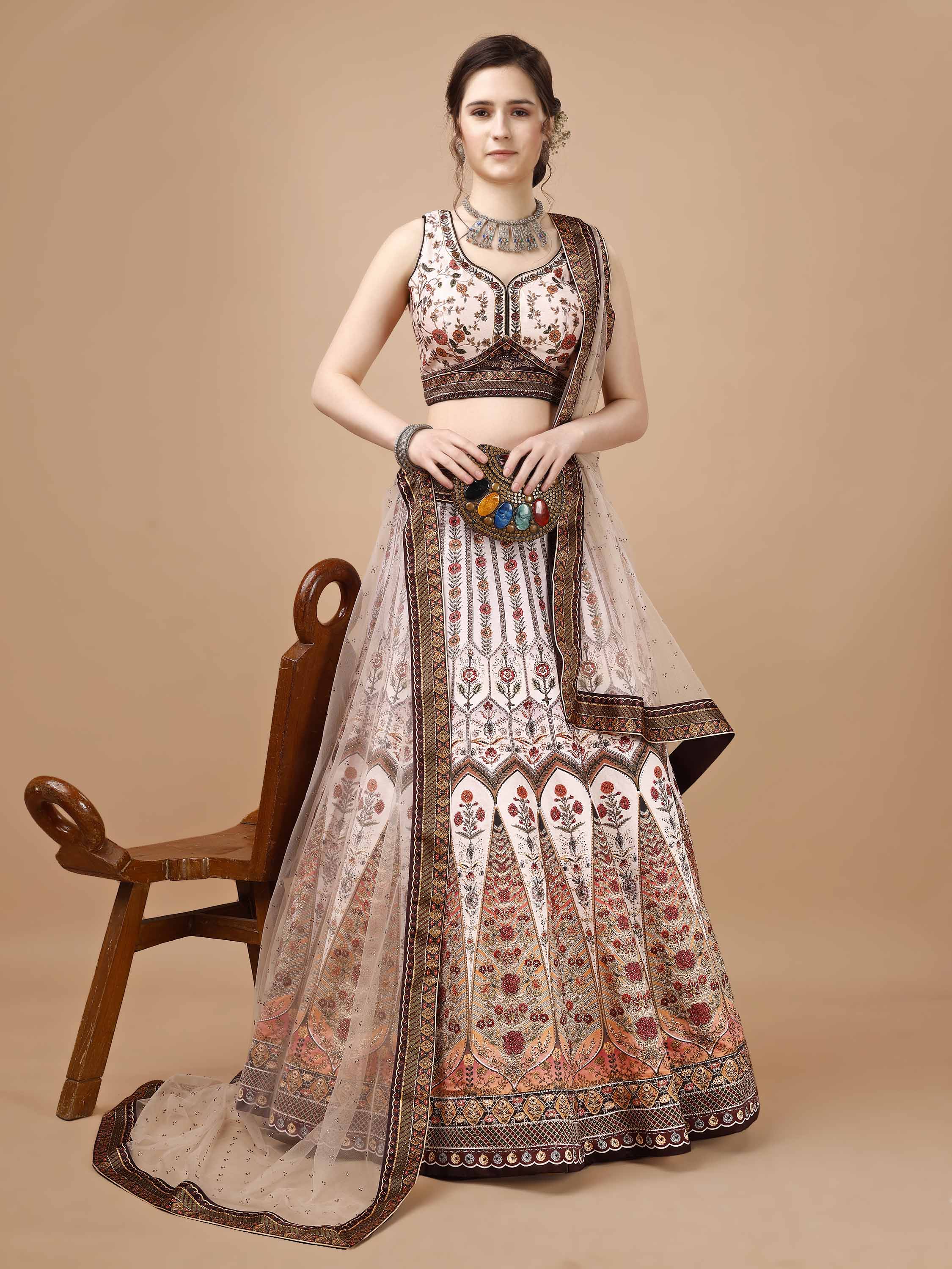 Sparkle and Shine: Swarovski Designer Lehengas for Every Occasion - qivii