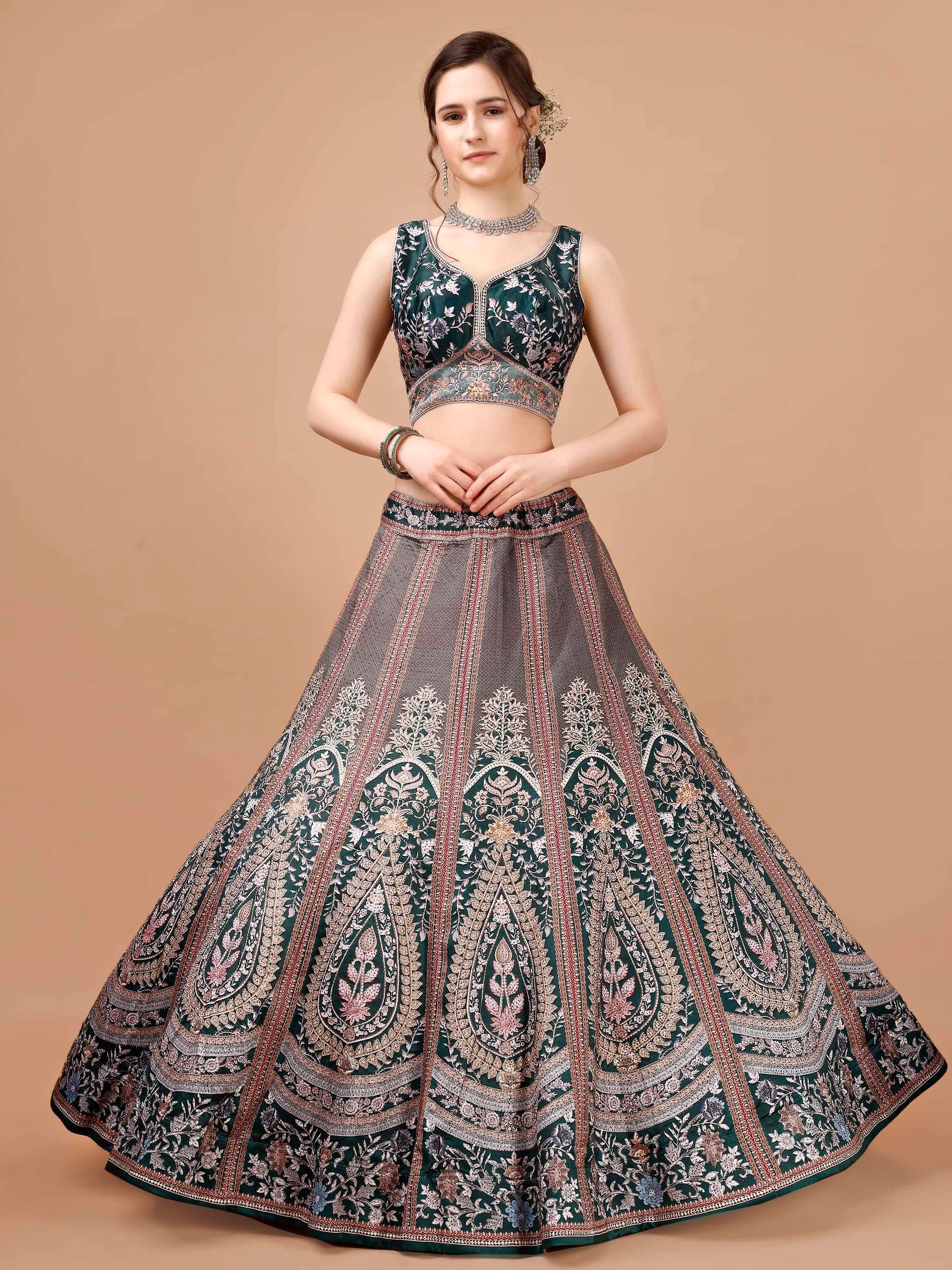 Glamour in Crystal: Swarovski-Adorned Designer Lehengas for Every Celebration - qivii