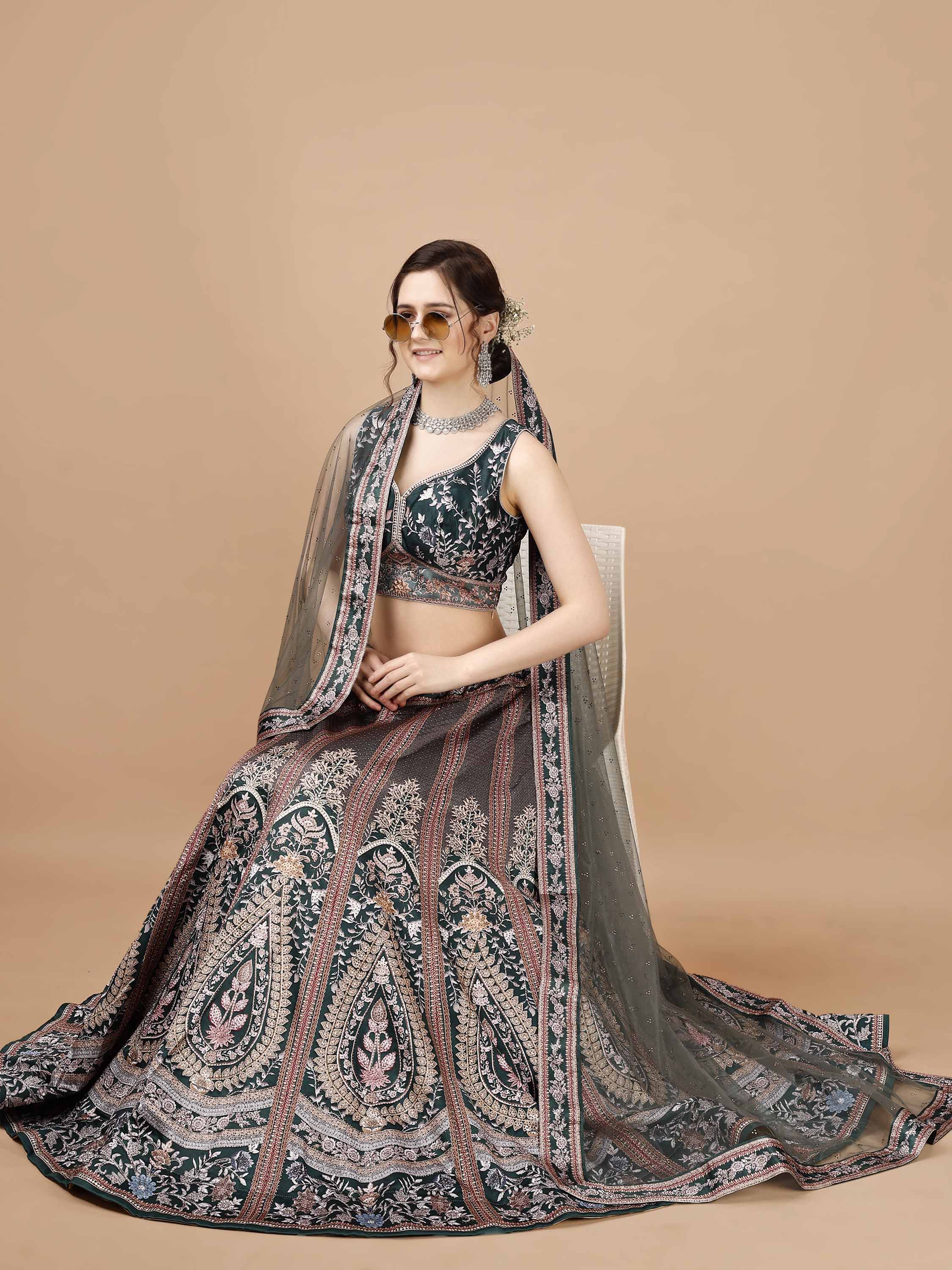 Glamour in Crystal: Swarovski-Adorned Designer Lehengas for Every Celebration - qivii