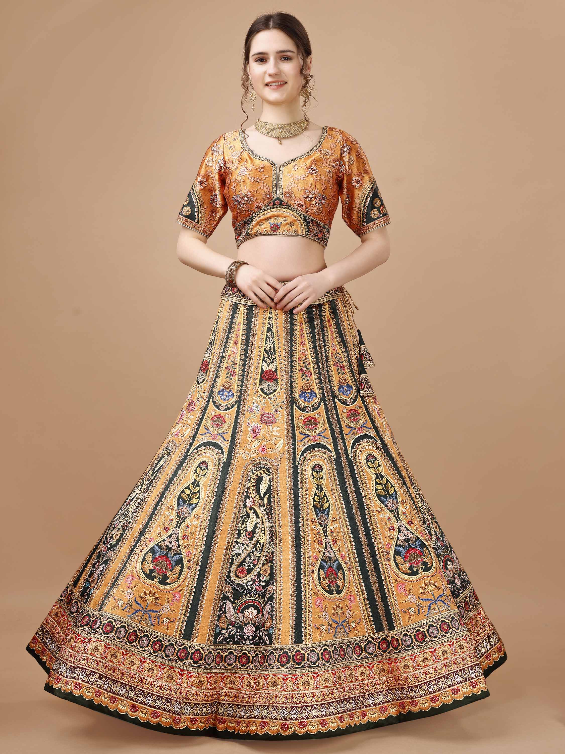 Swarovski Sparkle: Timeless Elegance in Every Occasion Lehenga - qivii