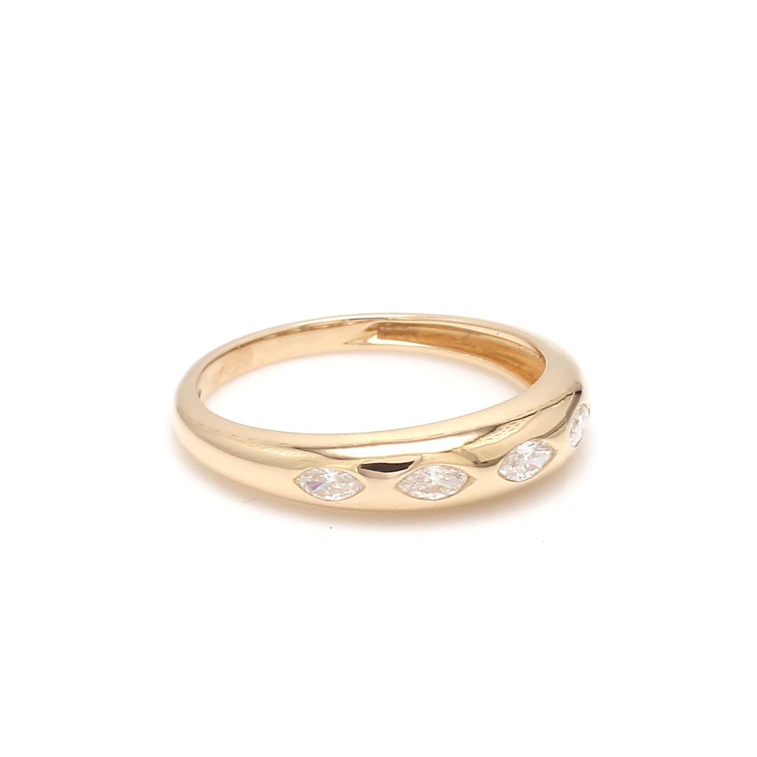 Diamond Marquise Mini Chunky Ring - qivii