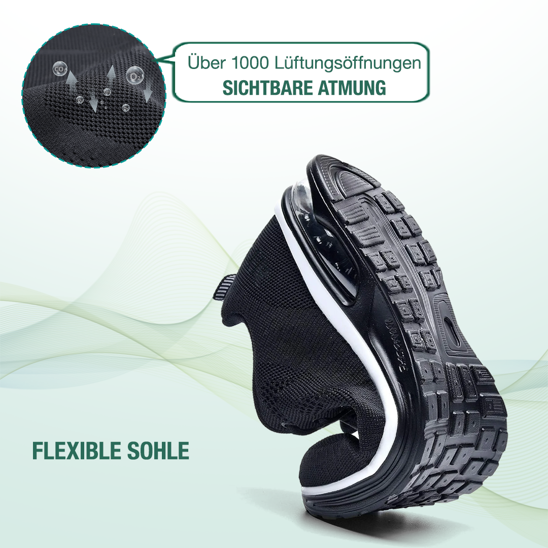 SanoWalk Orthopädische Schuhe - Alles Schwarz - By Qivii