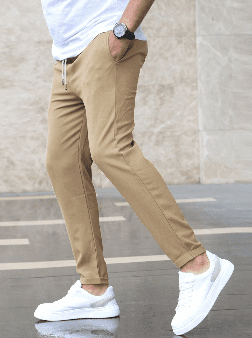 Sol | Luxe Broeken met Elastaan - By Qivii